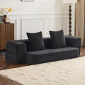 Canapé transformable polyvalent avec poufs-ottomans pour petits espaces