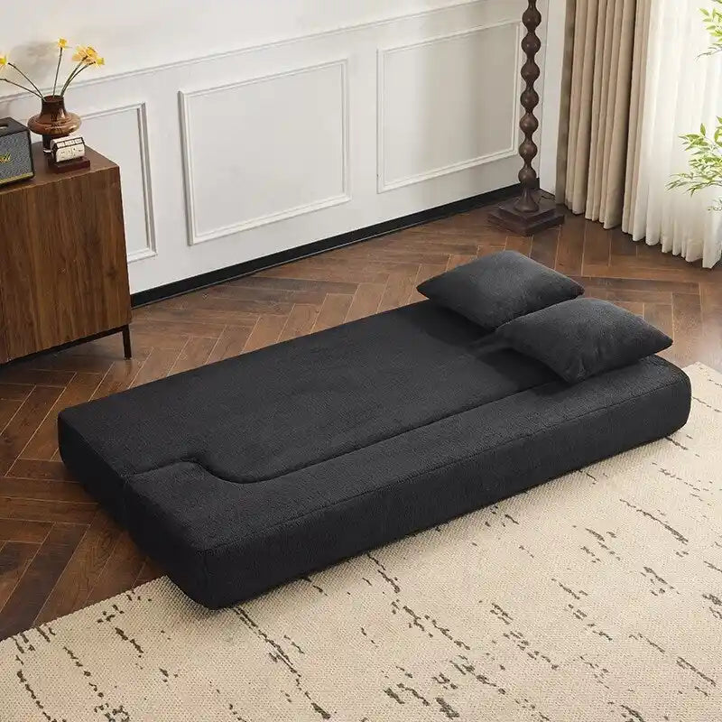 Canapé transformable polyvalent avec poufs-ottomans pour petits espaces
