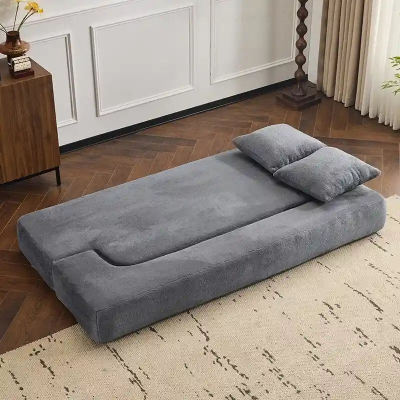 Canapé transformable polyvalent avec poufs-ottomans pour petits espaces