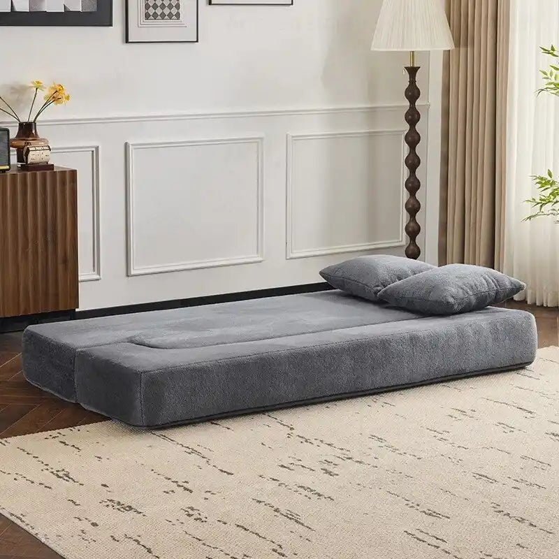Canapé transformable polyvalent avec poufs-ottomans pour petits espaces