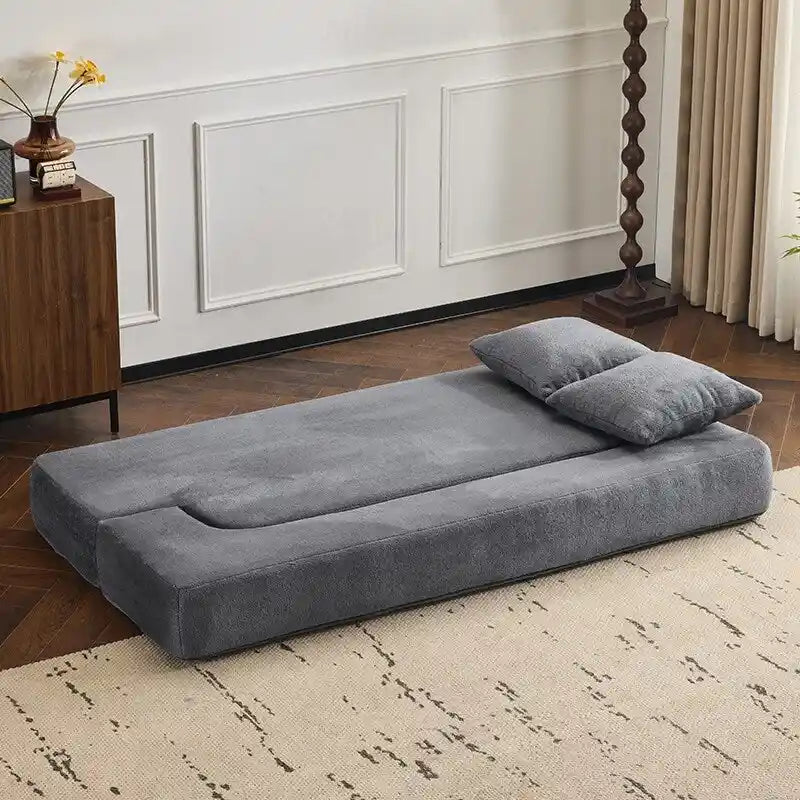 Canapé transformable polyvalent avec poufs-ottomans pour petits espaces