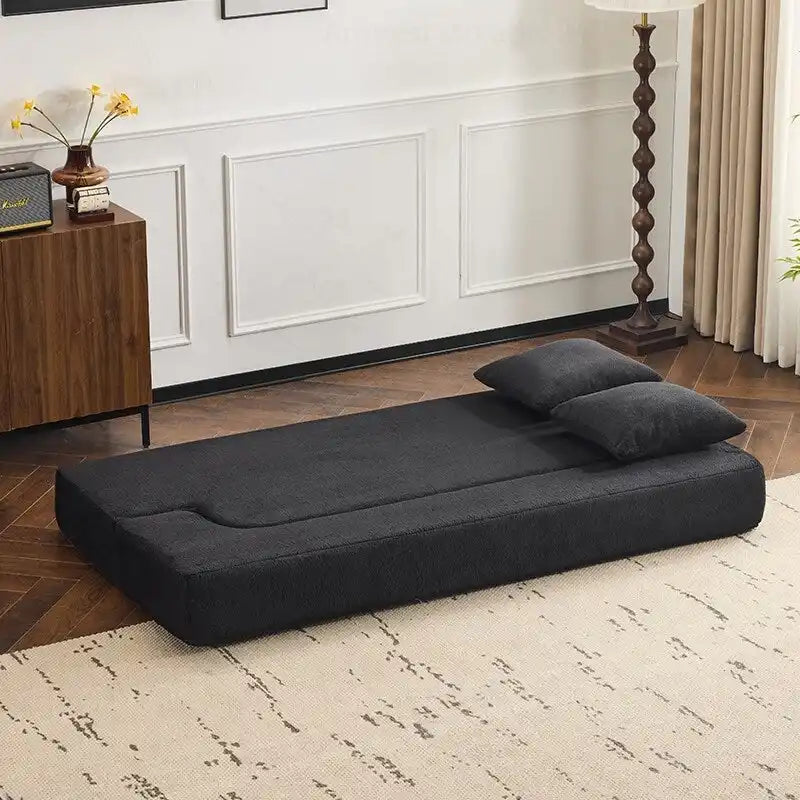 Canapé transformable polyvalent avec poufs-ottomans pour petits espaces