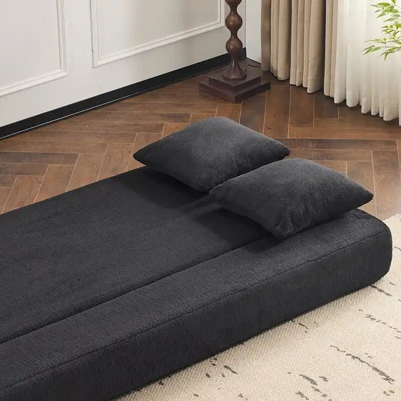 Canapé transformable polyvalent avec poufs-ottomans pour petits espaces