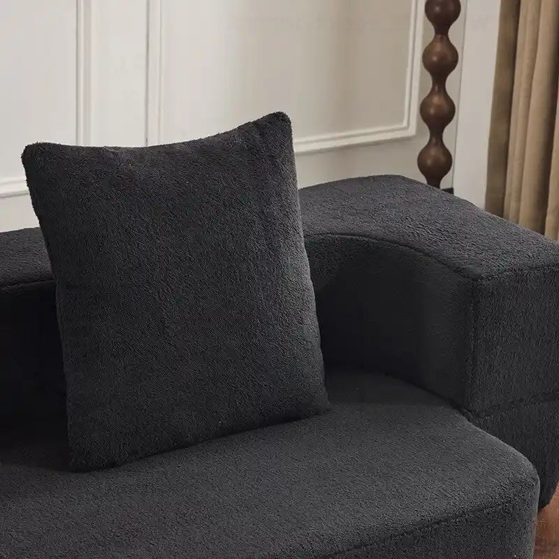 Canapé transformable polyvalent avec poufs-ottomans pour petits espaces