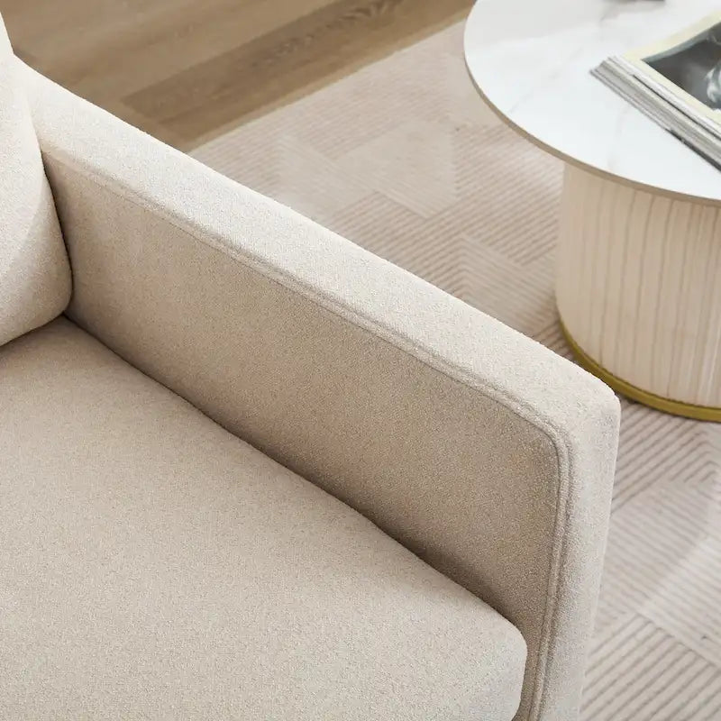Fauteuil pivotant, Fauteuil pivotant capitonné avec jupe et coussin de dossier amovible, Fauteuil confortable pivotant à 360 degrés