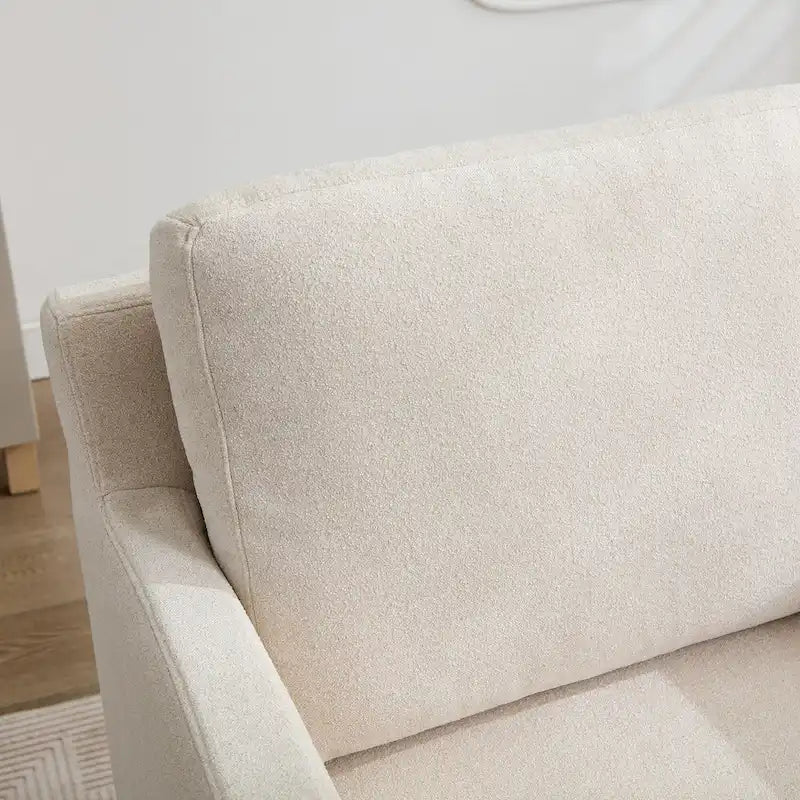 Fauteuil pivotant, Fauteuil pivotant capitonné avec jupe et coussin de dossier amovible, Fauteuil confortable pivotant à 360 degrés