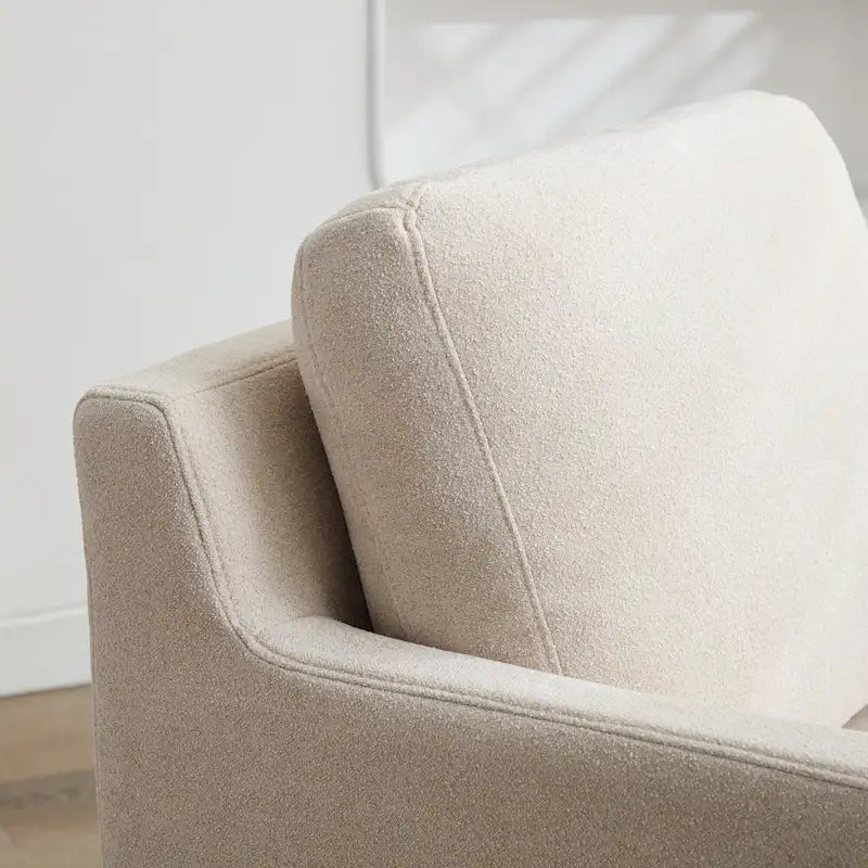 Fauteuil pivotant, Fauteuil pivotant capitonné avec jupe et coussin de dossier amovible, Fauteuil confortable pivotant à 360 degrés