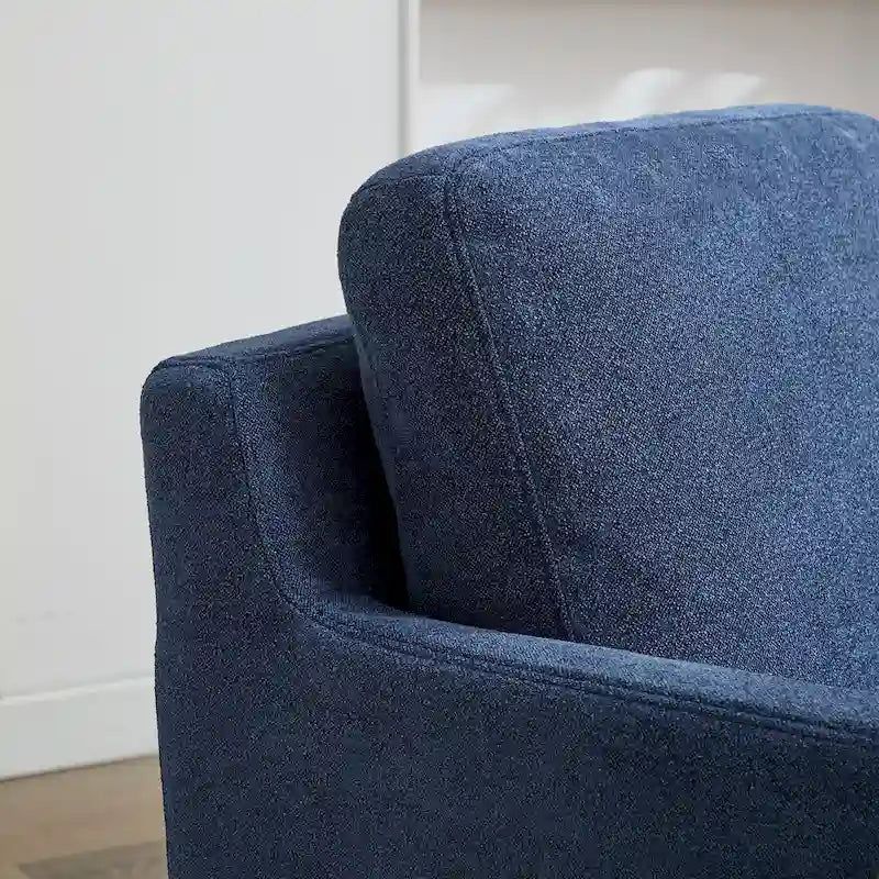 Fauteuil pivotant, Fauteuil pivotant capitonné avec jupe et coussin de dossier amovible, Fauteuil confortable pivotant à 360 degrés