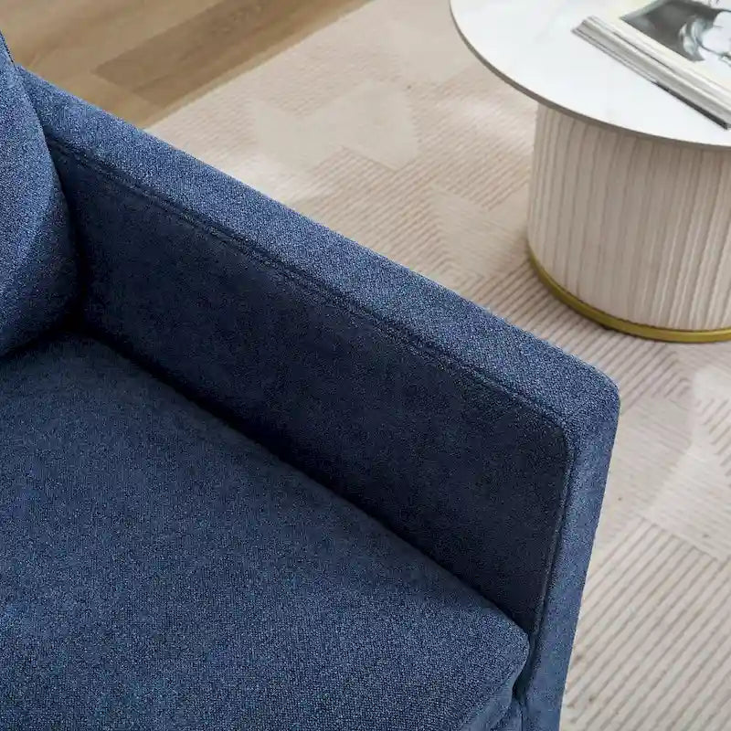 Fauteuil pivotant, Fauteuil pivotant capitonné avec jupe et coussin de dossier amovible, Fauteuil confortable pivotant à 360 degrés