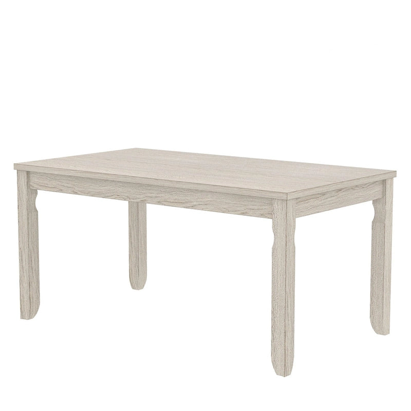 Table de salle à manger en bois massif gris, table de cuisine avec pieds carrés, table de salle à manger de style ferme