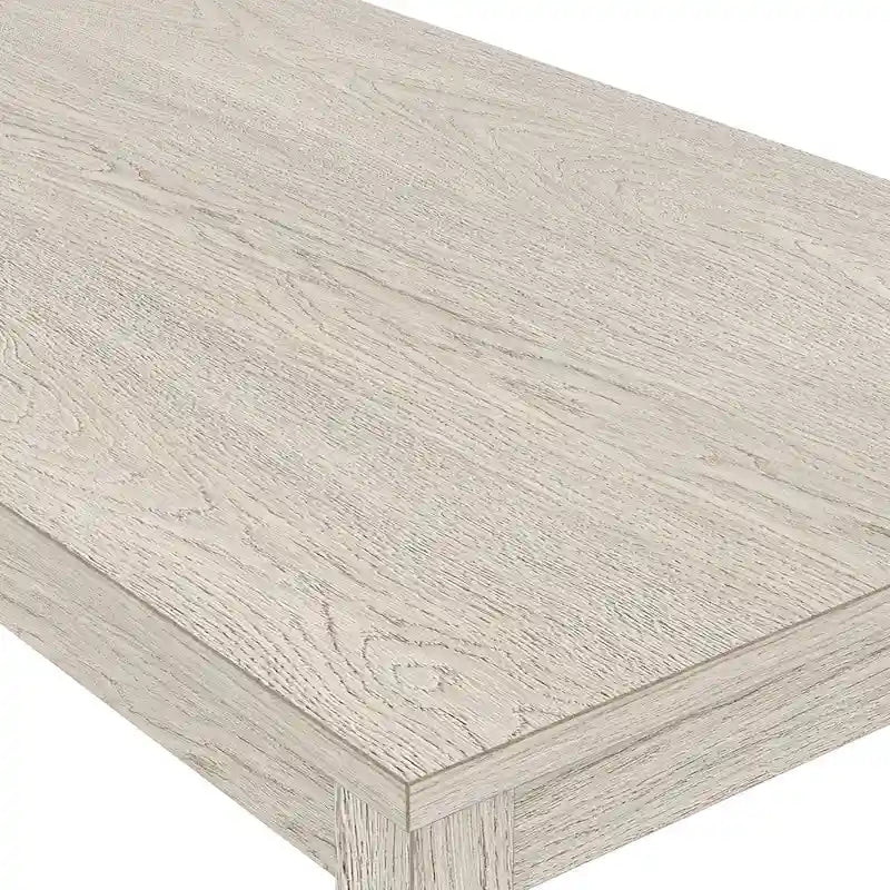 Table de salle à manger en bois massif gris, table de cuisine avec pieds carrés, table de salle à manger de style ferme