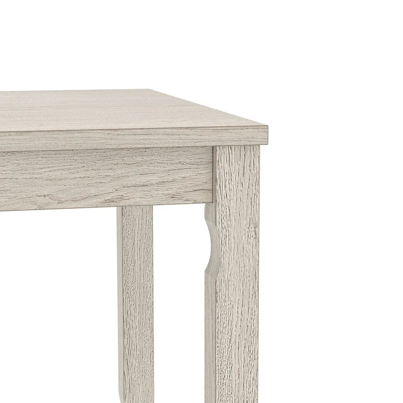 Table de salle à manger en bois massif gris, table de cuisine avec pieds carrés, table de salle à manger de style ferme