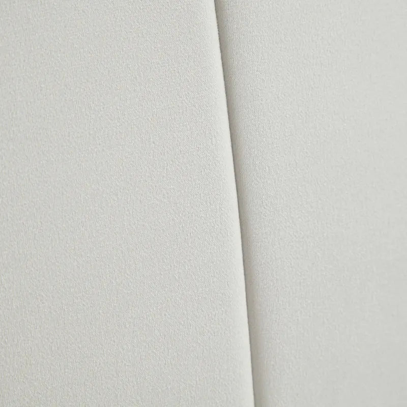 Chaise de salle à manger capitonnée en velours crème (lot de 2)