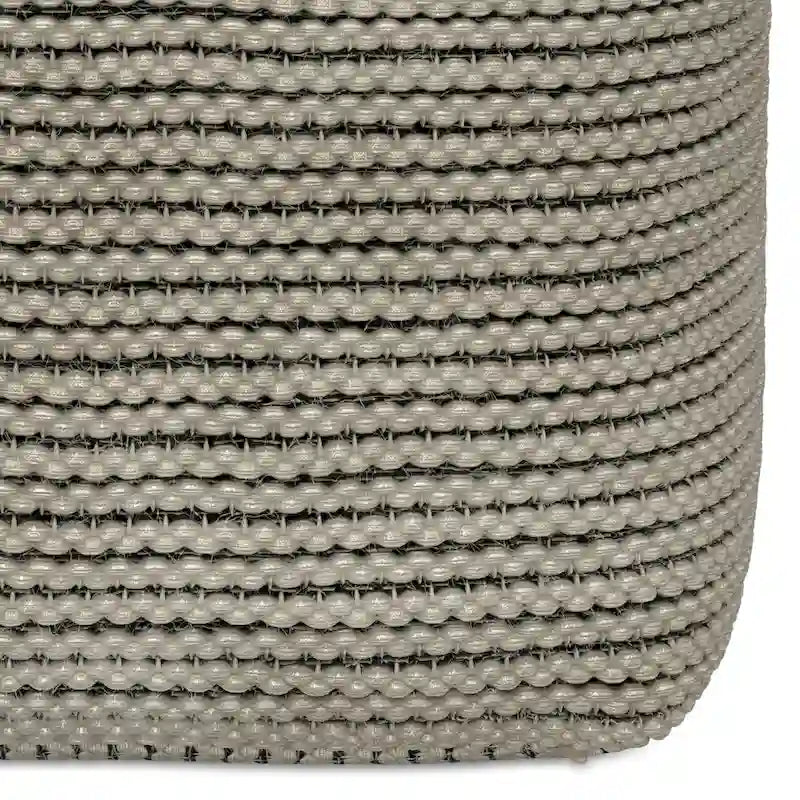 Pouf carré bohème en crème avec rembourrage en polystyrène