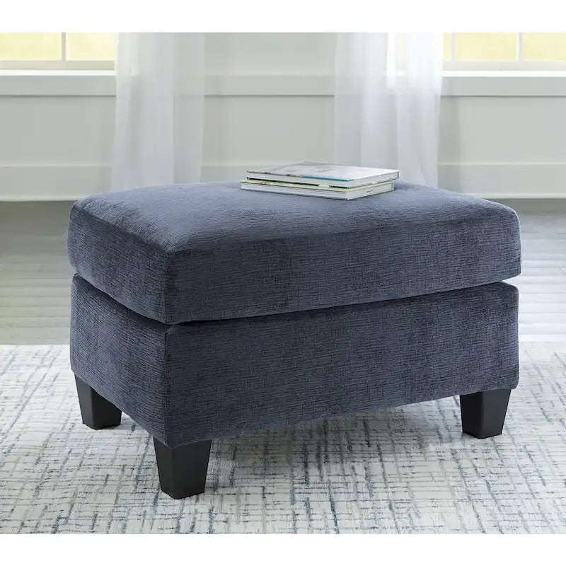 Pouffe en polyester de style Mid-Century Modern avec coussin en mousse haute résilience pour salon