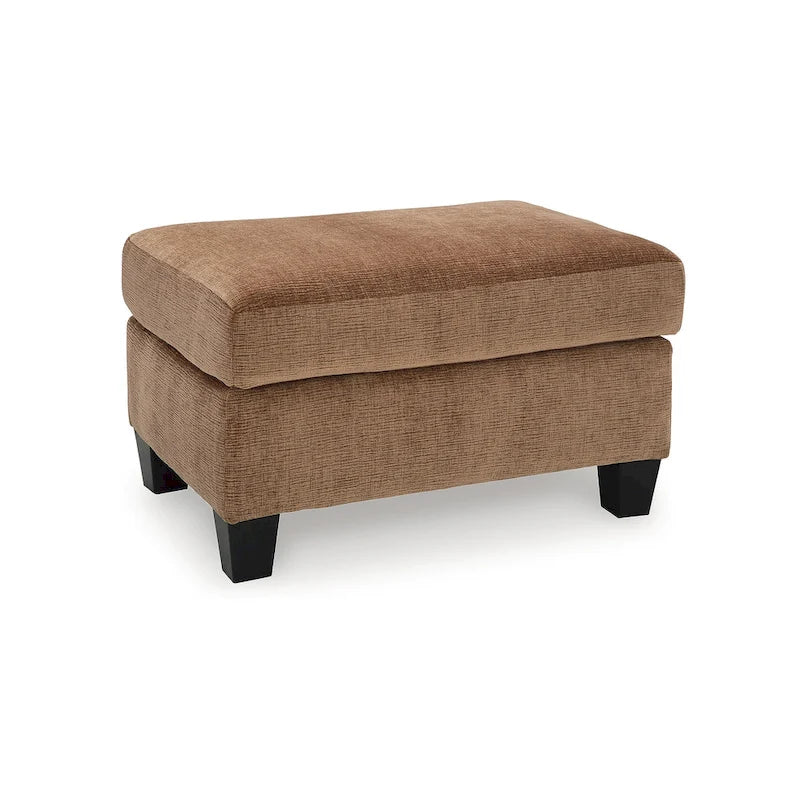 Pouffe en polyester de style Mid-Century Modern avec coussin en mousse haute résilience pour salon