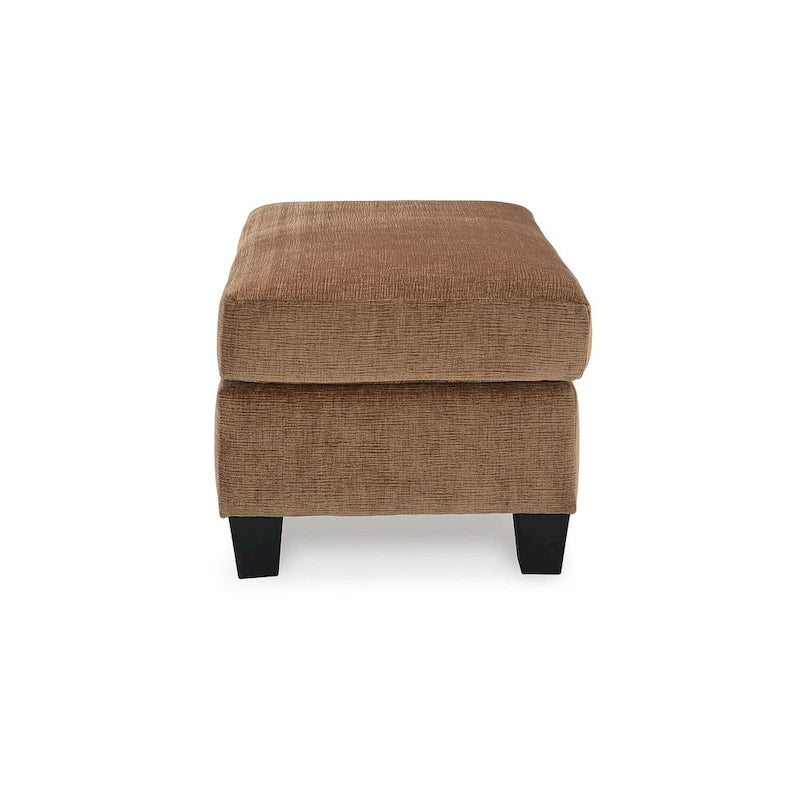 Pouffe en polyester de style Mid-Century Modern avec coussin en mousse haute résilience pour salon
