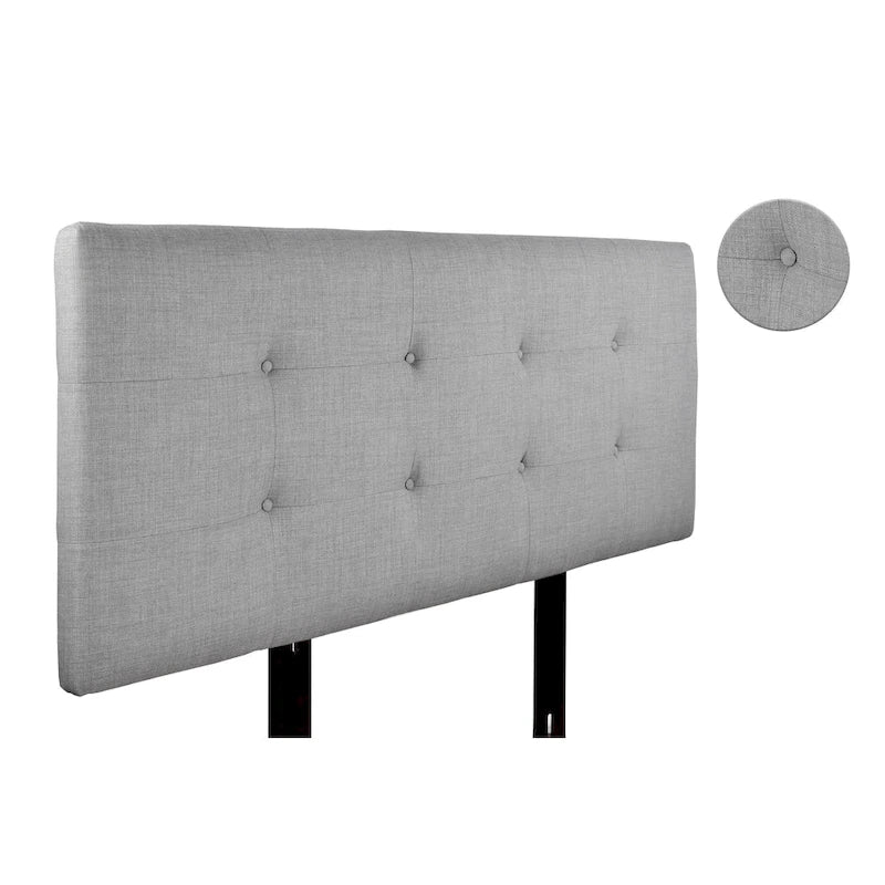Tête de lit capitonnée gris foncé