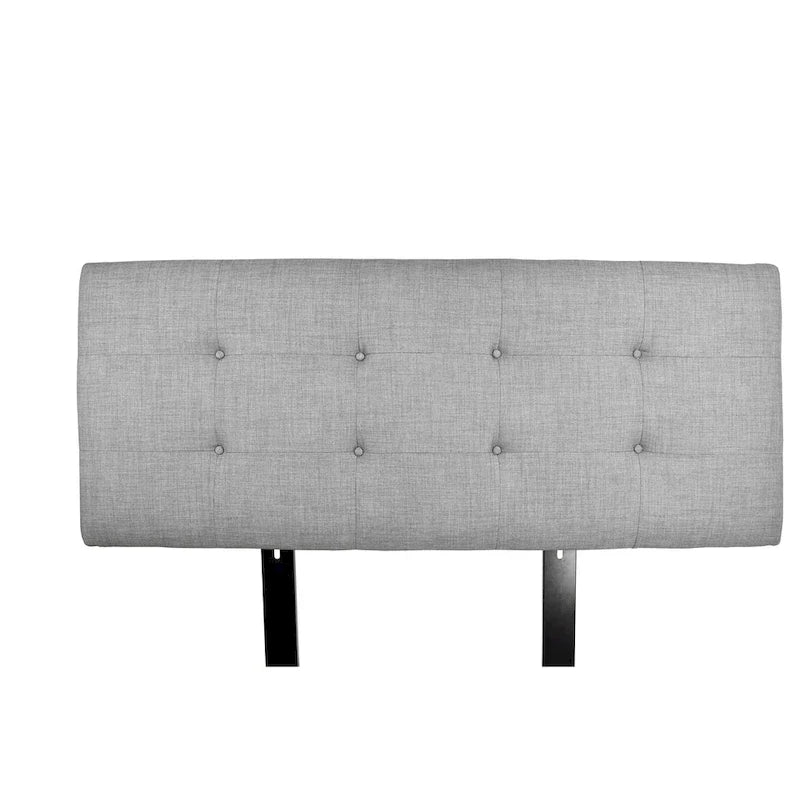 Tête de lit capitonnée gris foncé