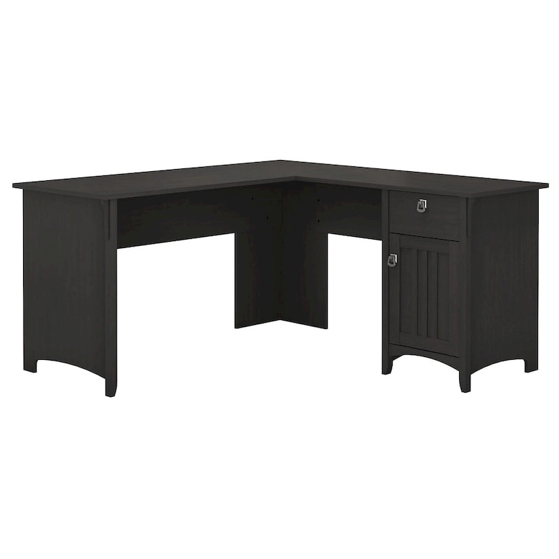 Bureau de rangement d'angle vintage noir