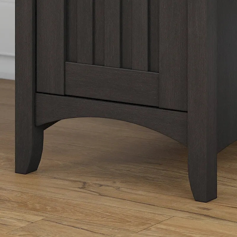 Bureau de rangement d'angle vintage noir