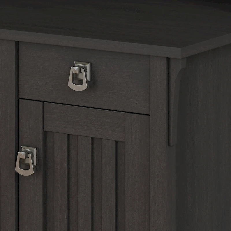 Bureau de rangement d'angle vintage noir