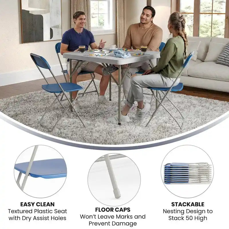 Chaise pliante en plastique – Capacité de 295 kg – Chaise événementielle