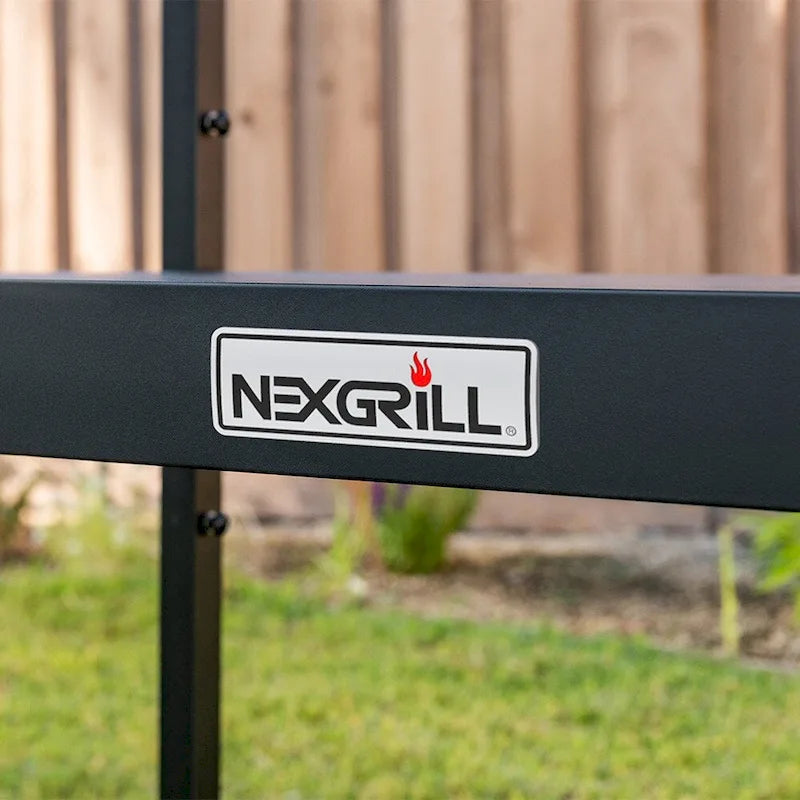Chariot de préparation de barbecue d'extérieur en acier inoxydable avec double étagère