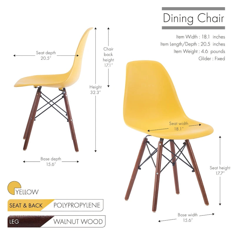 Ensemble de 2 chaises de salle à manger élégantes et modernes