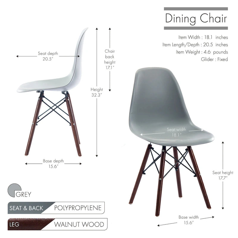Ensemble de 2 chaises de salle à manger élégantes et modernes