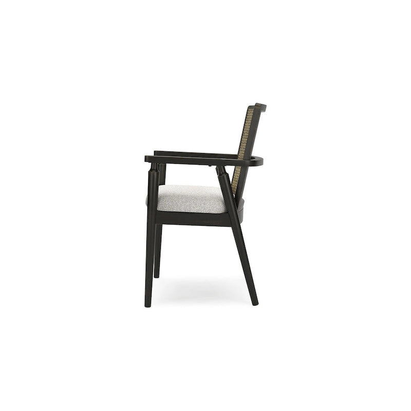 Fauteuil de salle à manger noir/gris - 22,13 L x 22,38 P x 35,13 H