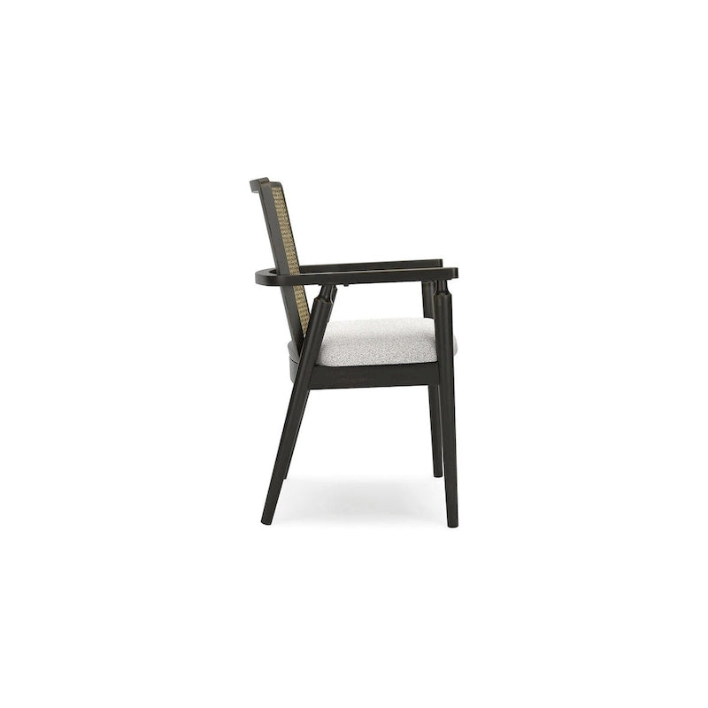 Fauteuil de salle à manger noir/gris - 22,13 L x 22,38 P x 35,13 H