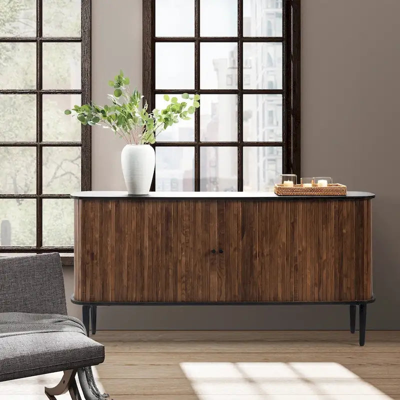 Enfilade de 160 cm de large avec étagère réglable par