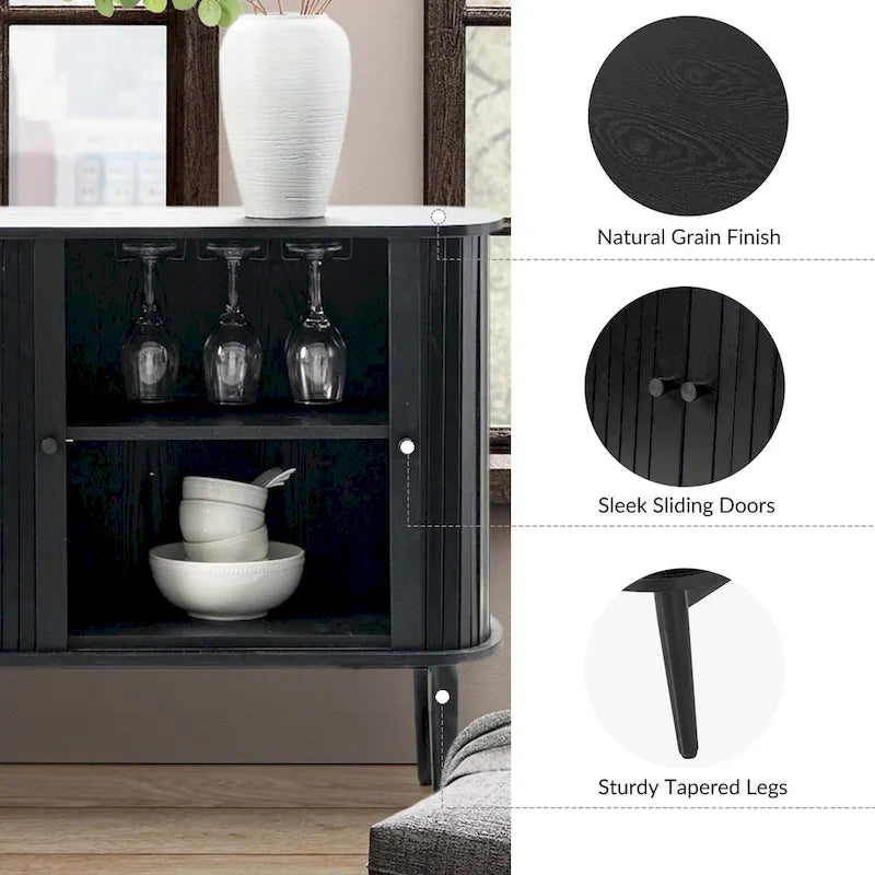 Enfilade de 160 cm de large avec étagère réglable par
