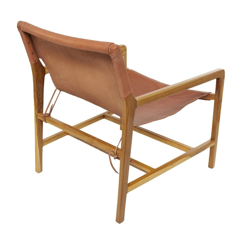 Fauteuil d'appoint de salon en cuir avec accoudoirs - Marron ou noir