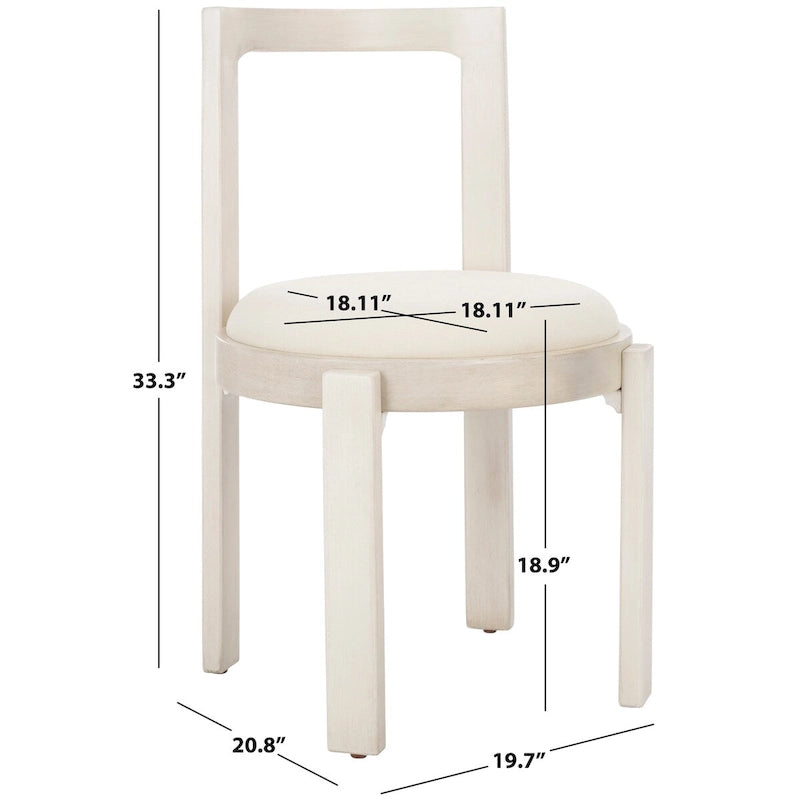 Chaise de salle à manger ronde de 19 pouces [LOT de 2] - 20Lx21Px33H