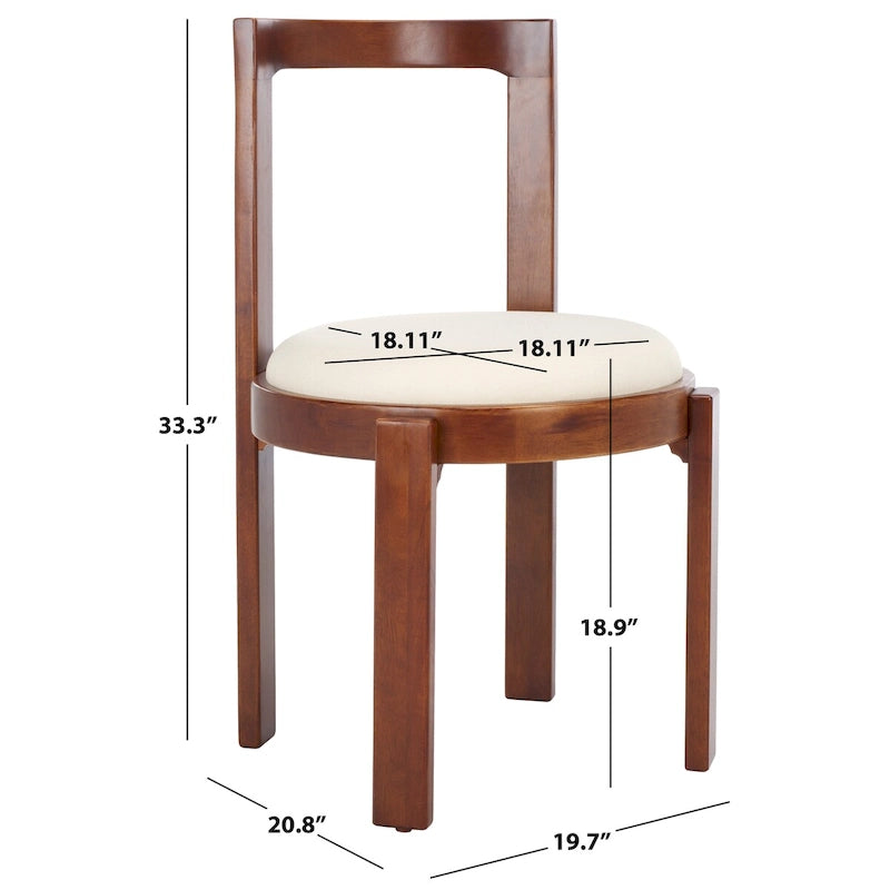 Chaise de salle à manger ronde de 19 pouces [LOT de 2] - 20Lx21Px33H