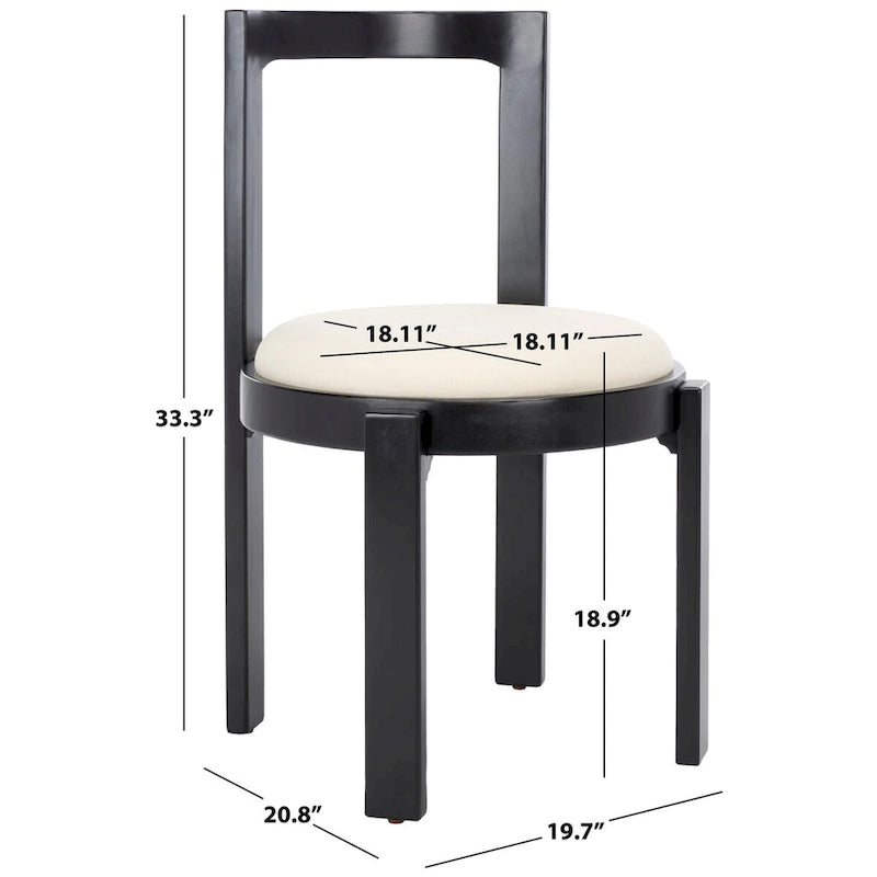 Chaise de salle à manger ronde de 19 pouces [LOT de 2] - 20Lx21Px33H